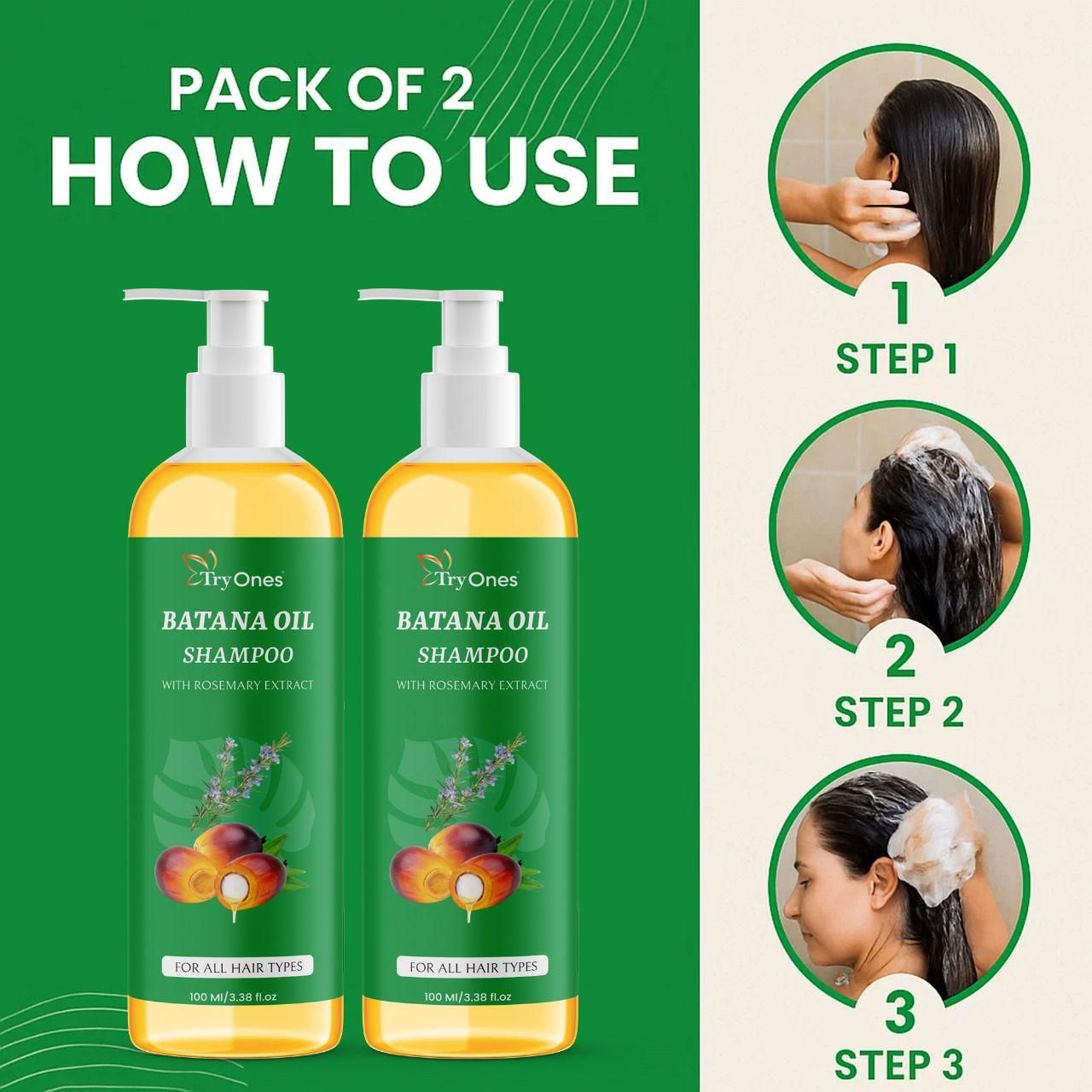 Rosemary & Batana Oil Shampoo – Hair Growth & Anti Hair Fall